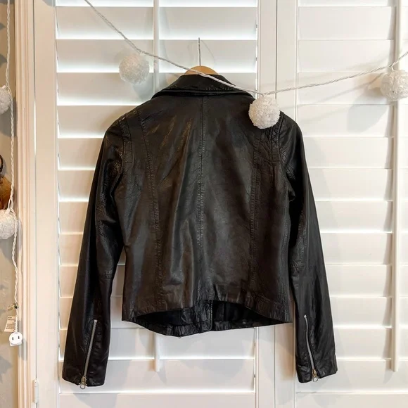 Madewell Black Leather Jacket - Picture 2 of 6
